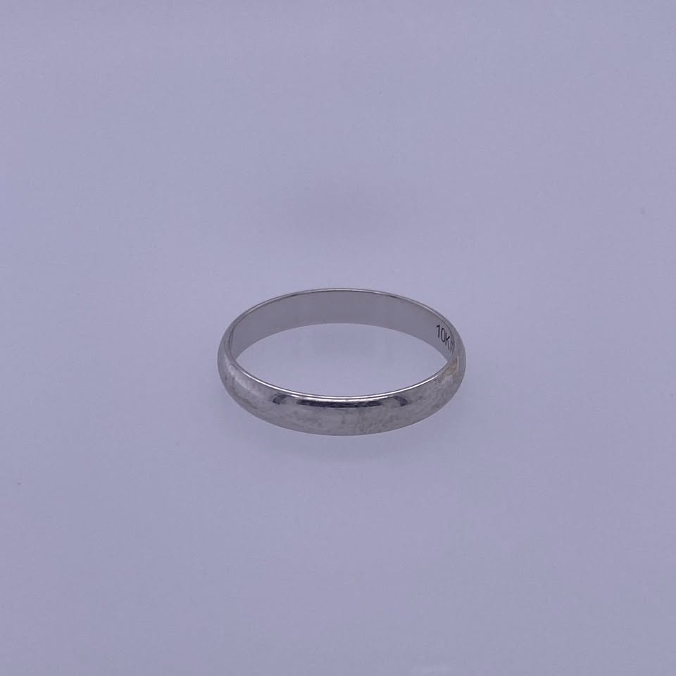 10k White Gold Thin Band