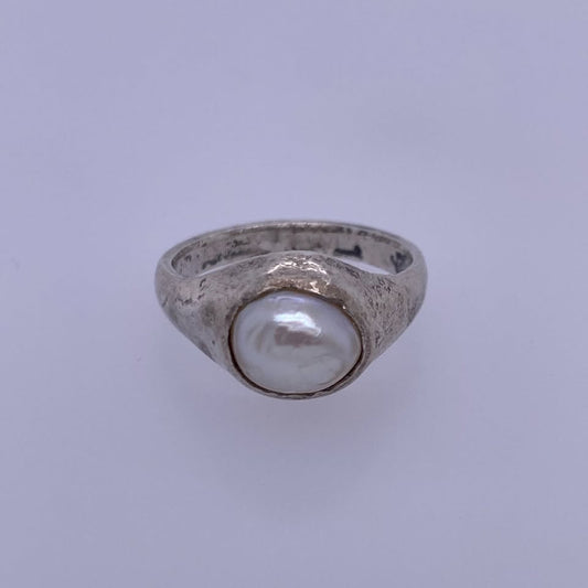 925 Sterling Silver Ring With Pearl