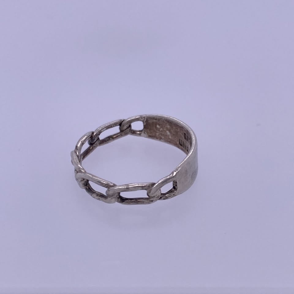 925 Sterling Silver Figaro Ring