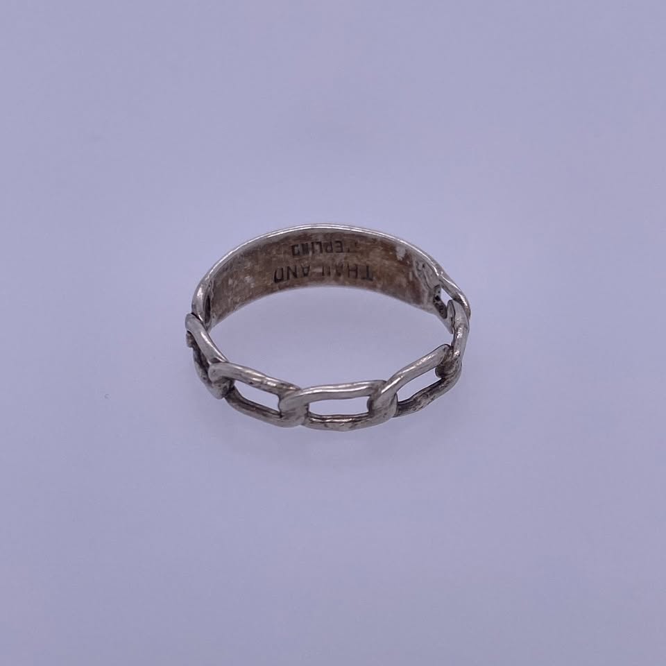 925 Sterling Silver Figaro Ring
