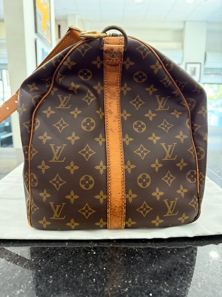 Louis Vuitton Keepall Bandouliere 55 Monogram Canvas Brown Travel Bag