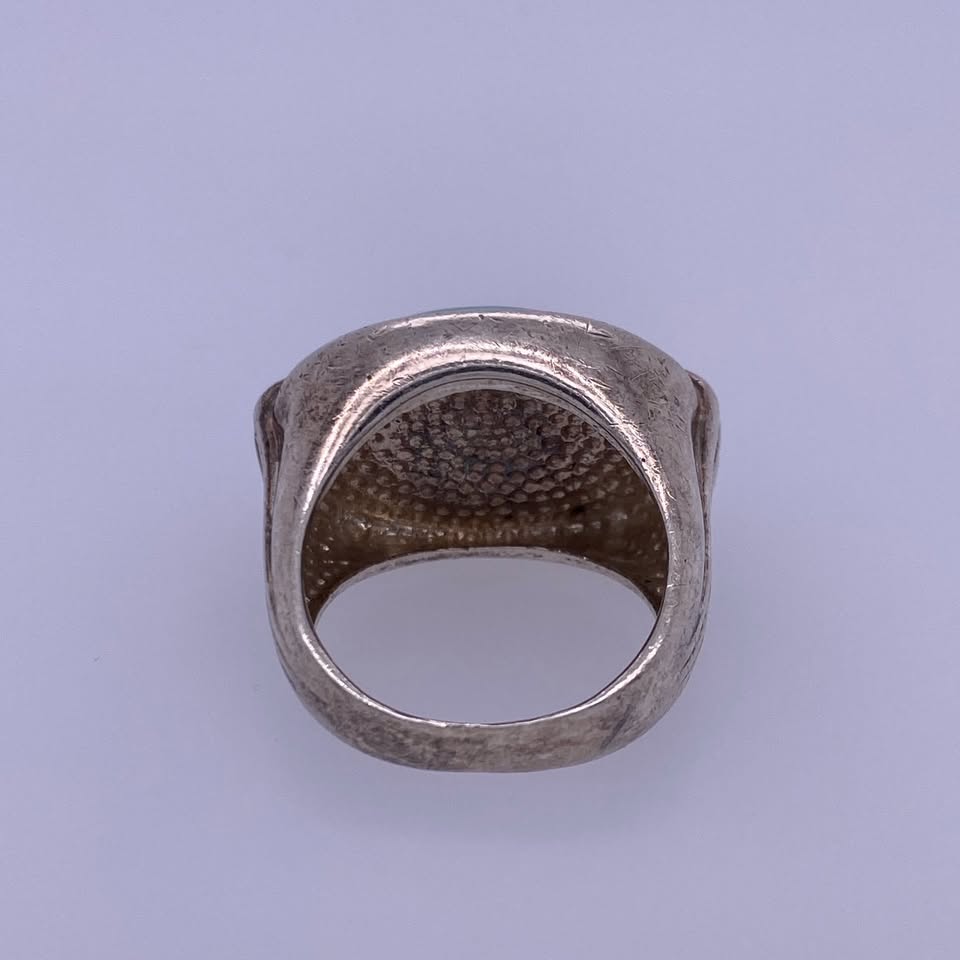 925 Sterling Silver Navajo Ring With Turquoise Stone