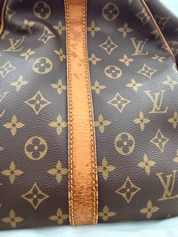 Louis Vuitton Keepall Bandouliere 55 Monogram Canvas Brown Travel Bag