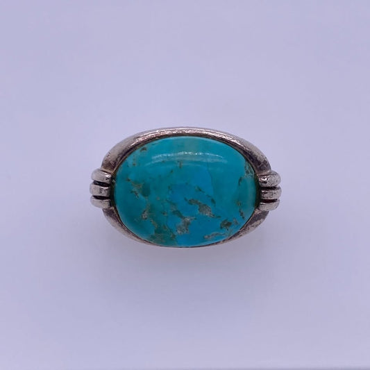 925 Sterling Silver Navajo Ring With Turquoise Stone