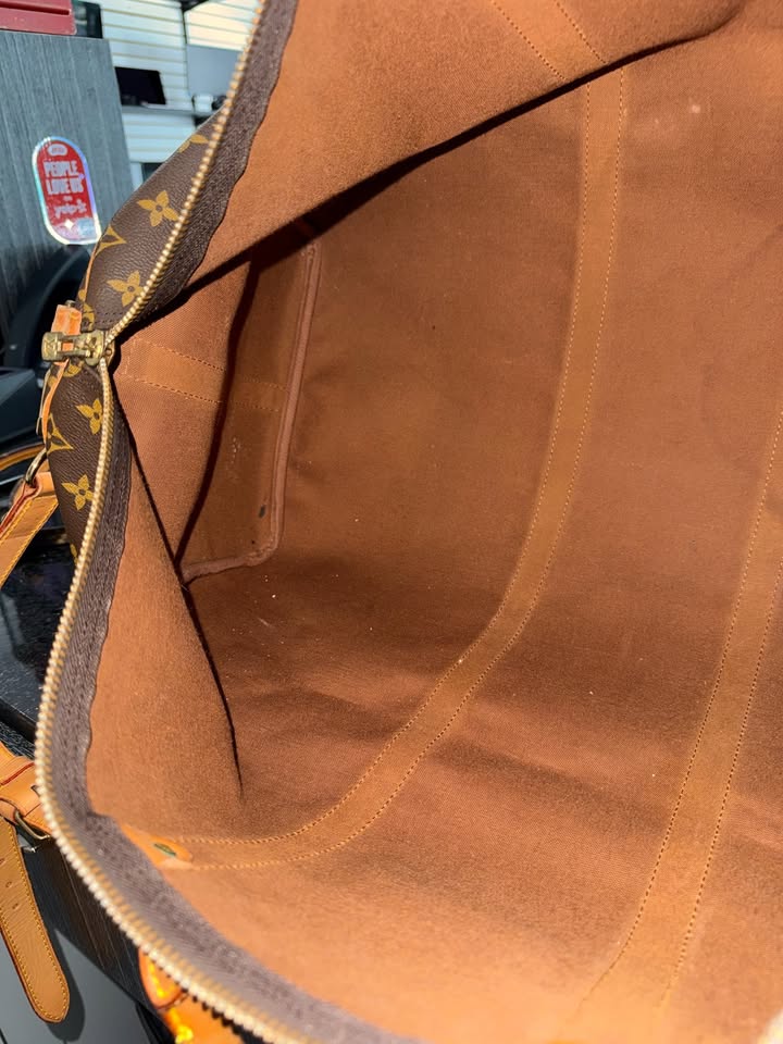 Louis Vuitton Keepall Bandouliere 55 Monogram Canvas Brown Travel Bag
