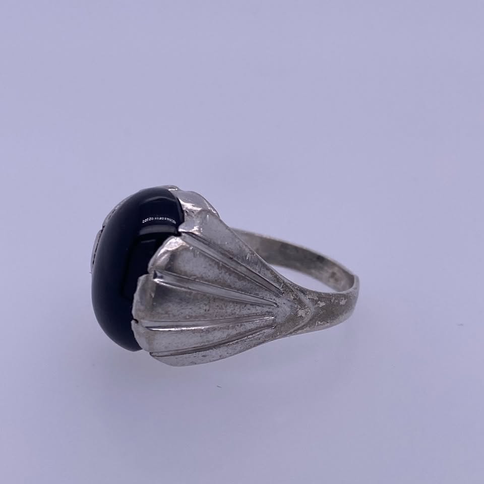 925 Sterling Silver Onyx Ring