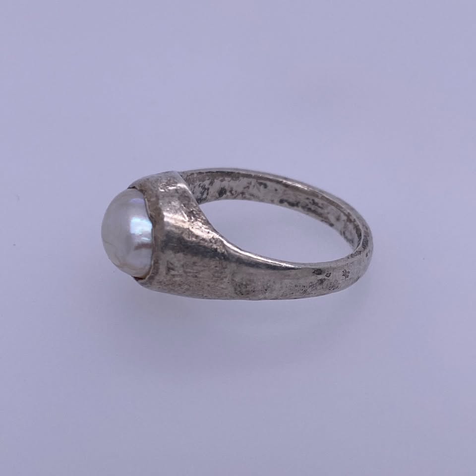 925 Sterling Silver Ring With Pearl