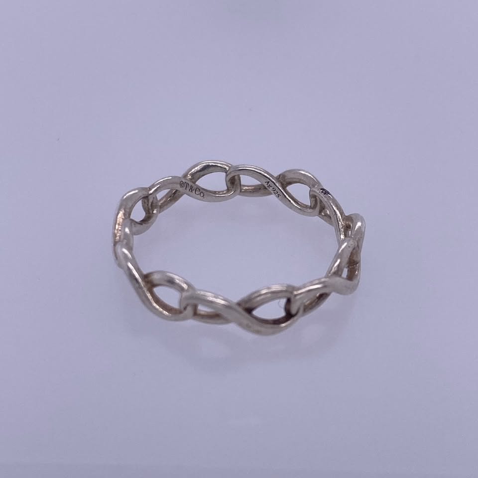 Tiffany & Co Sterling Silver Infinity Band Size: 4 1/4