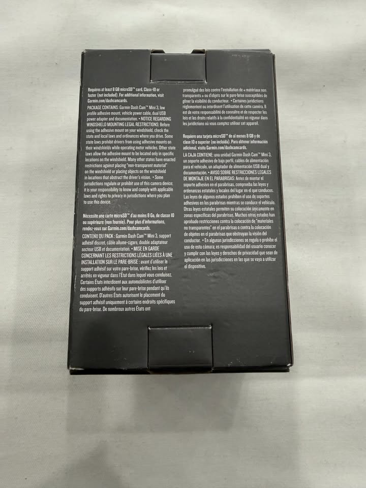 Garmin Dash Cam Mini 3- Open Box, Never Used