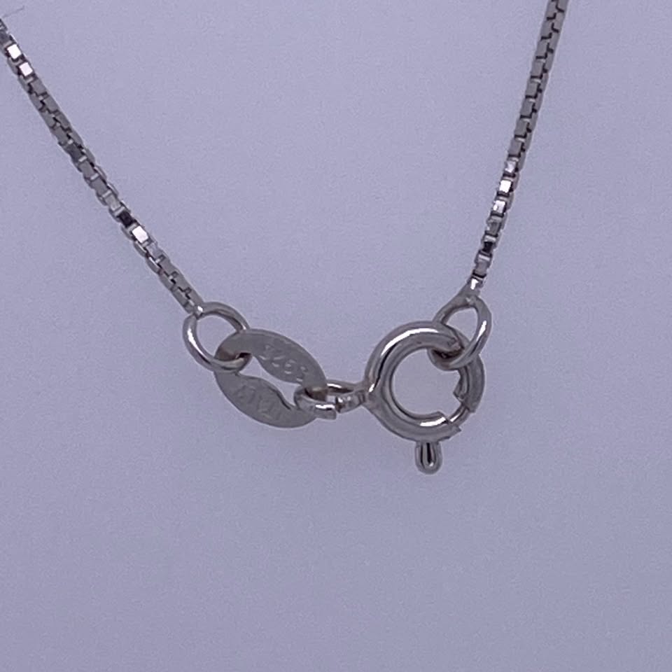 925 Silver Thin Box Link Necklace
