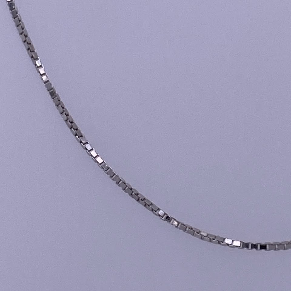 925 Silver Thin Box Link Necklace