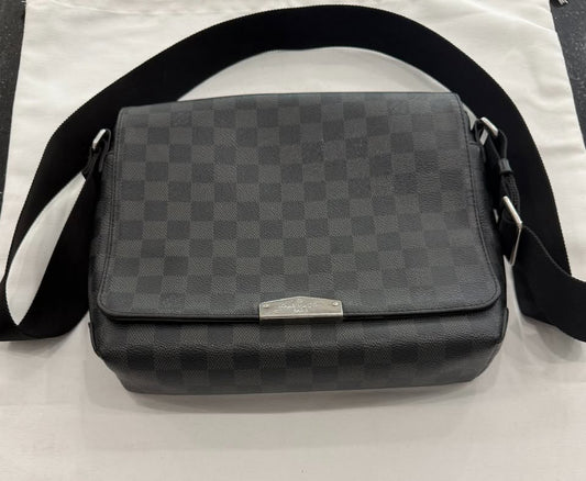 Louis Vuitton Damier Graphite Canvas District PM Messenger Bag-With Authenticity