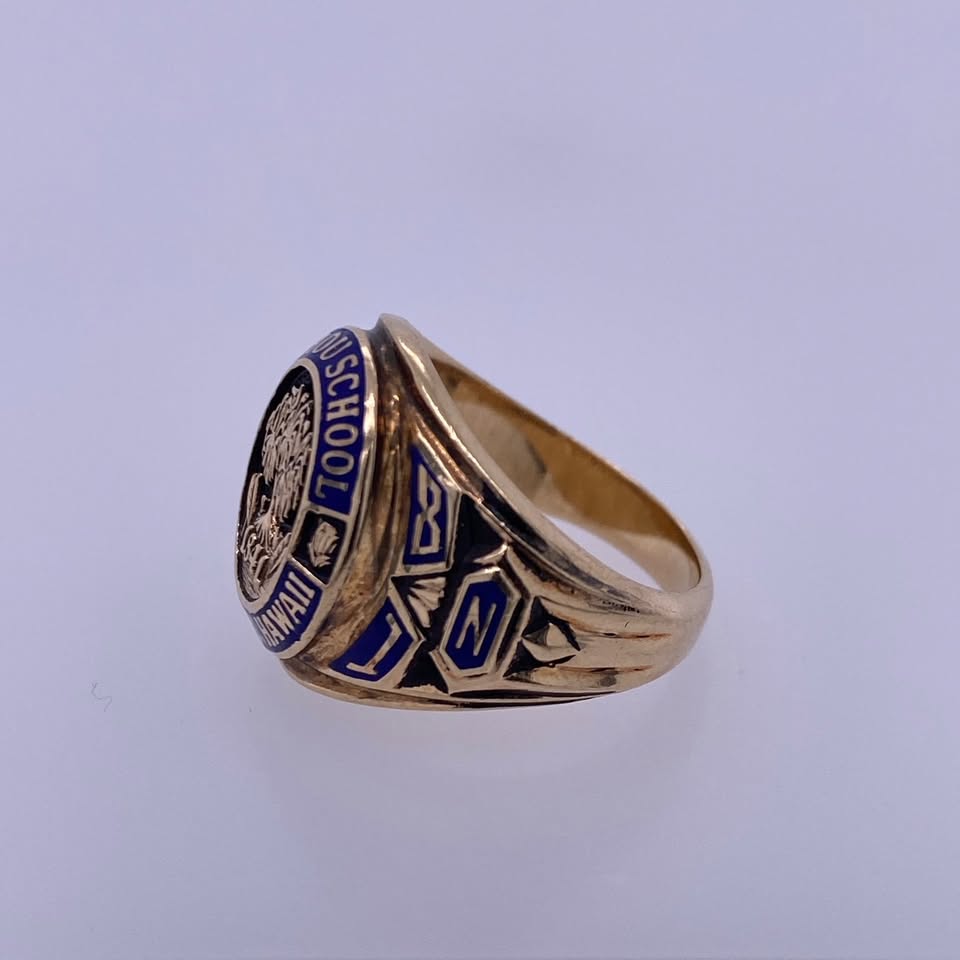 10K Yellow Gold-Punahouse School Ring