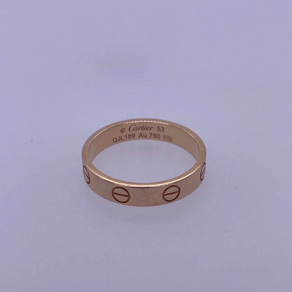 18k Cartier Rose Gold LOVE Wedding Band