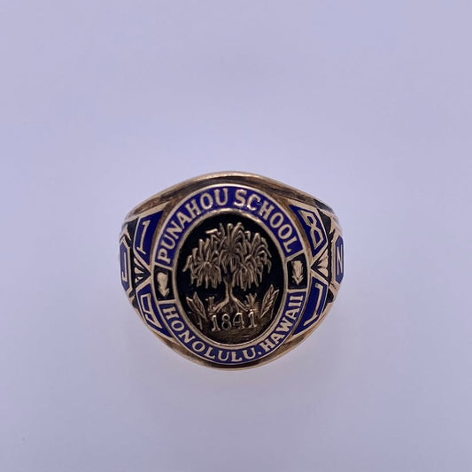 10K Yellow Gold-Punahouse School Ring