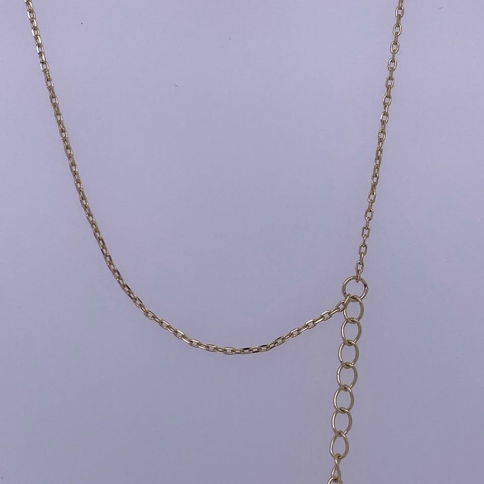 925 Sterling Silver Double Layer Necklace With CZ Pendants