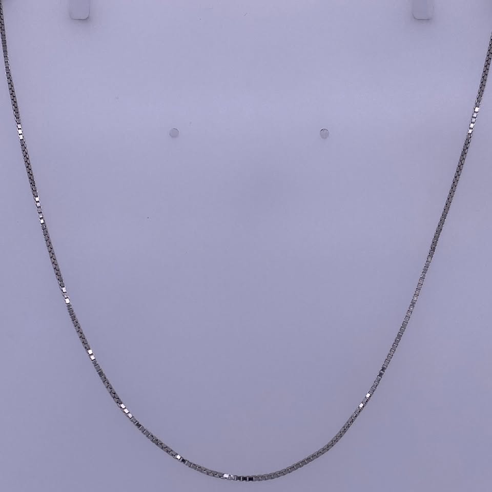 925 Silver Thin Box Link Necklace