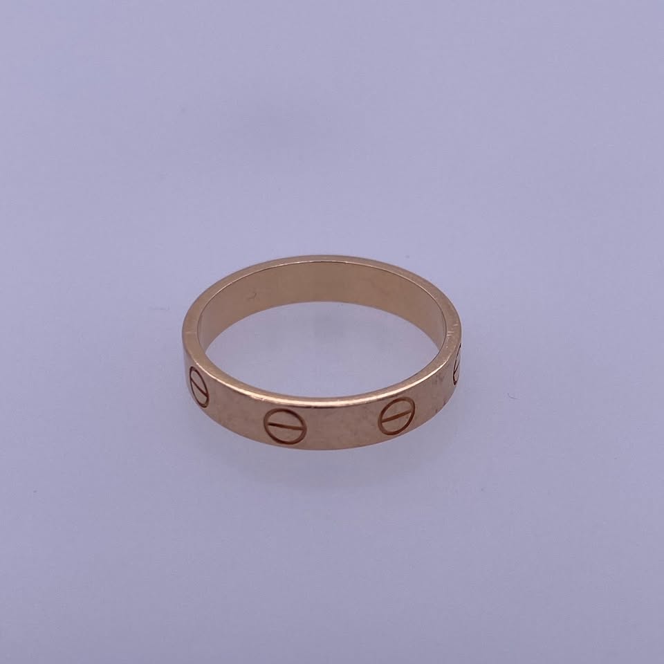 18k Cartier Rose Gold LOVE Wedding Band