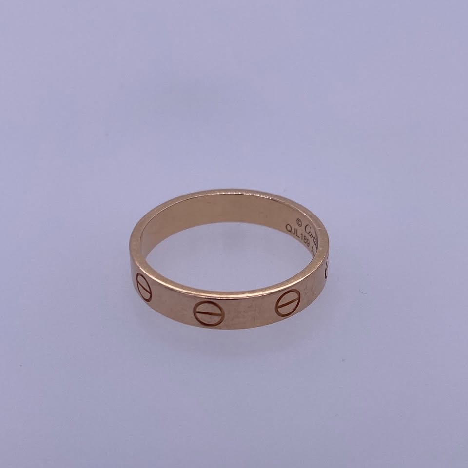 18k Cartier Rose Gold LOVE Wedding Band