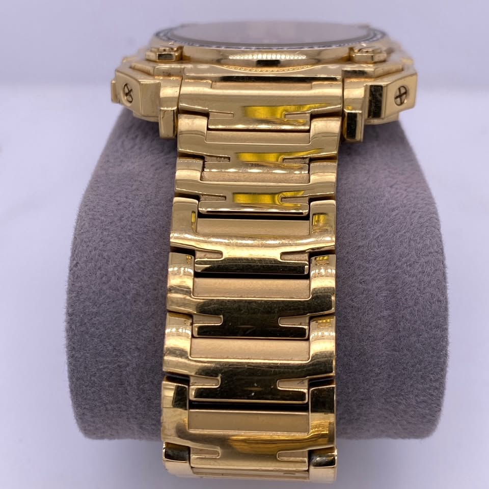Aqua Master Mens Gold Tone Dial Gold Tone-Stainless Steel