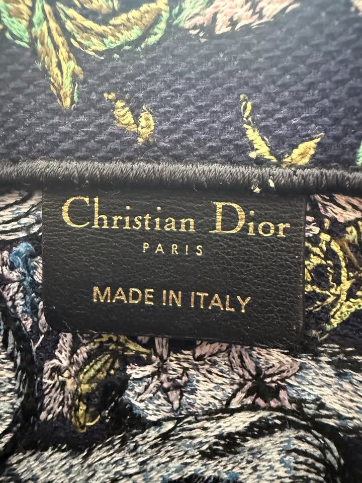 Christian Dior D Constellation Embroidery Book Tote-Large