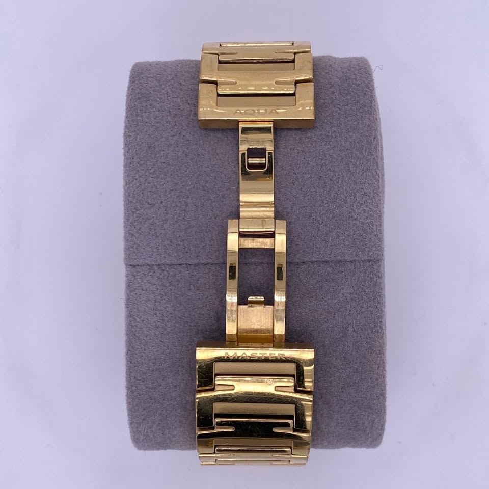 Aqua Master Mens Gold Tone Dial Gold Tone-Stainless Steel