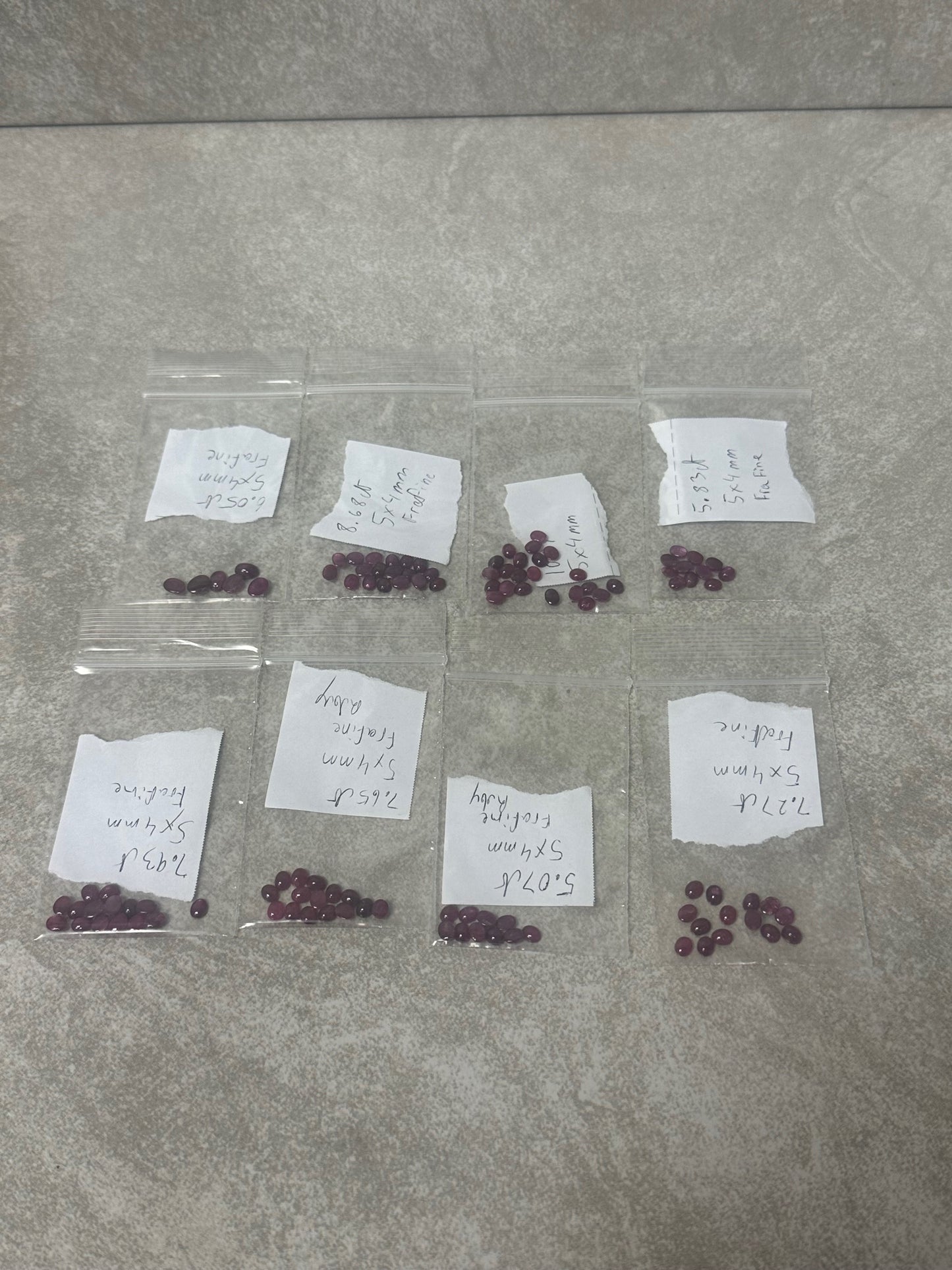 5.4mm Loose Oval Rubie Stones Approximately 59TCW