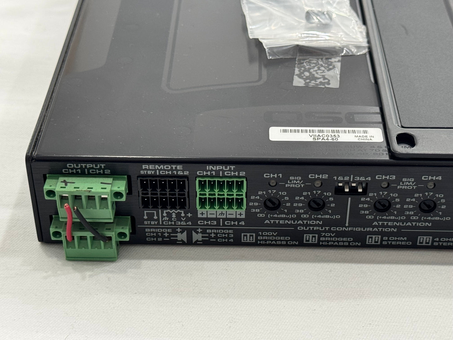 QSC SPA4-60 4 Channel 60W Power Amplifier