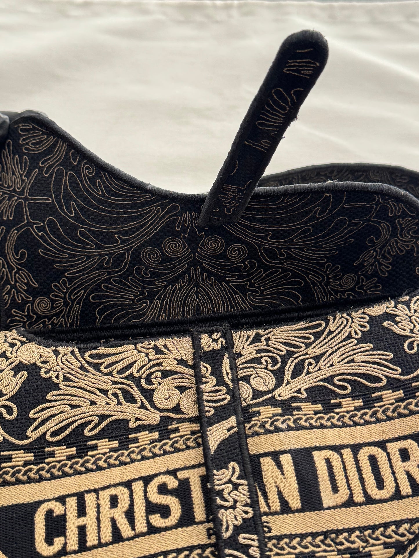 Dior Saddle Bag Oblique Oriental Embroidery Leather Handbag