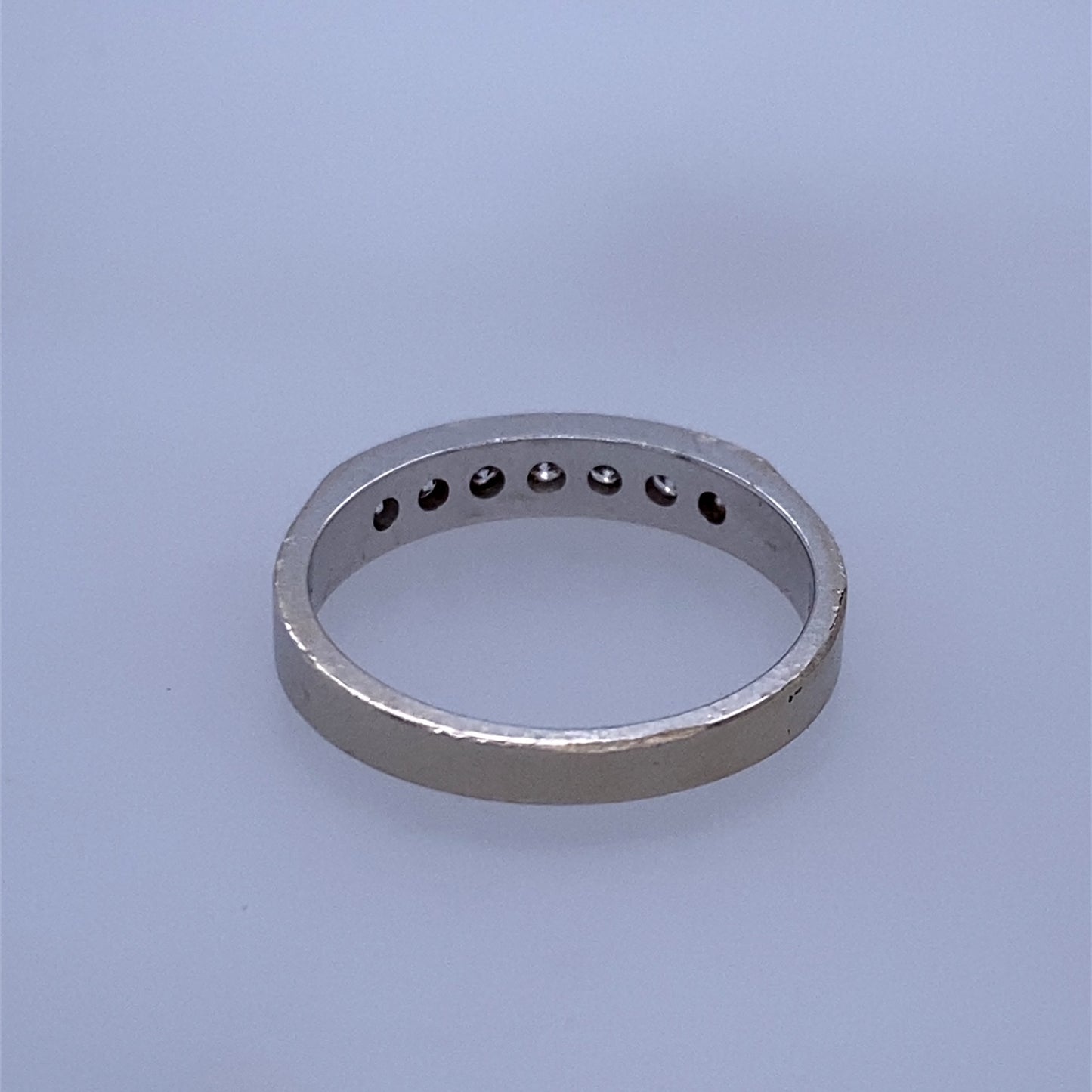 14k White Gold Diamond Band