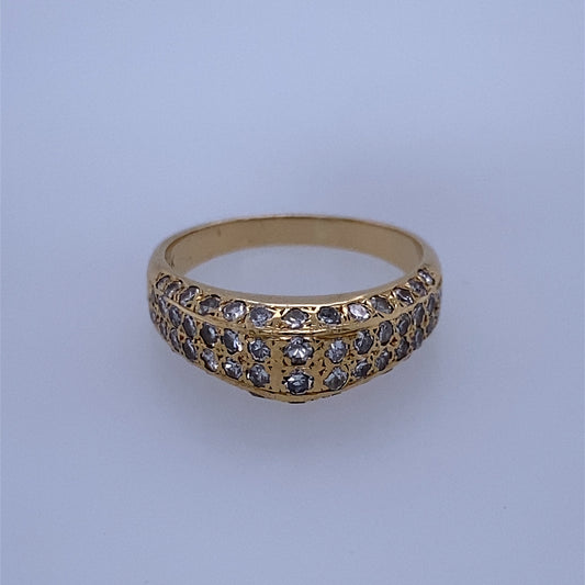14k Yellow Gold 1.45TCW Diamond Ladies Ring