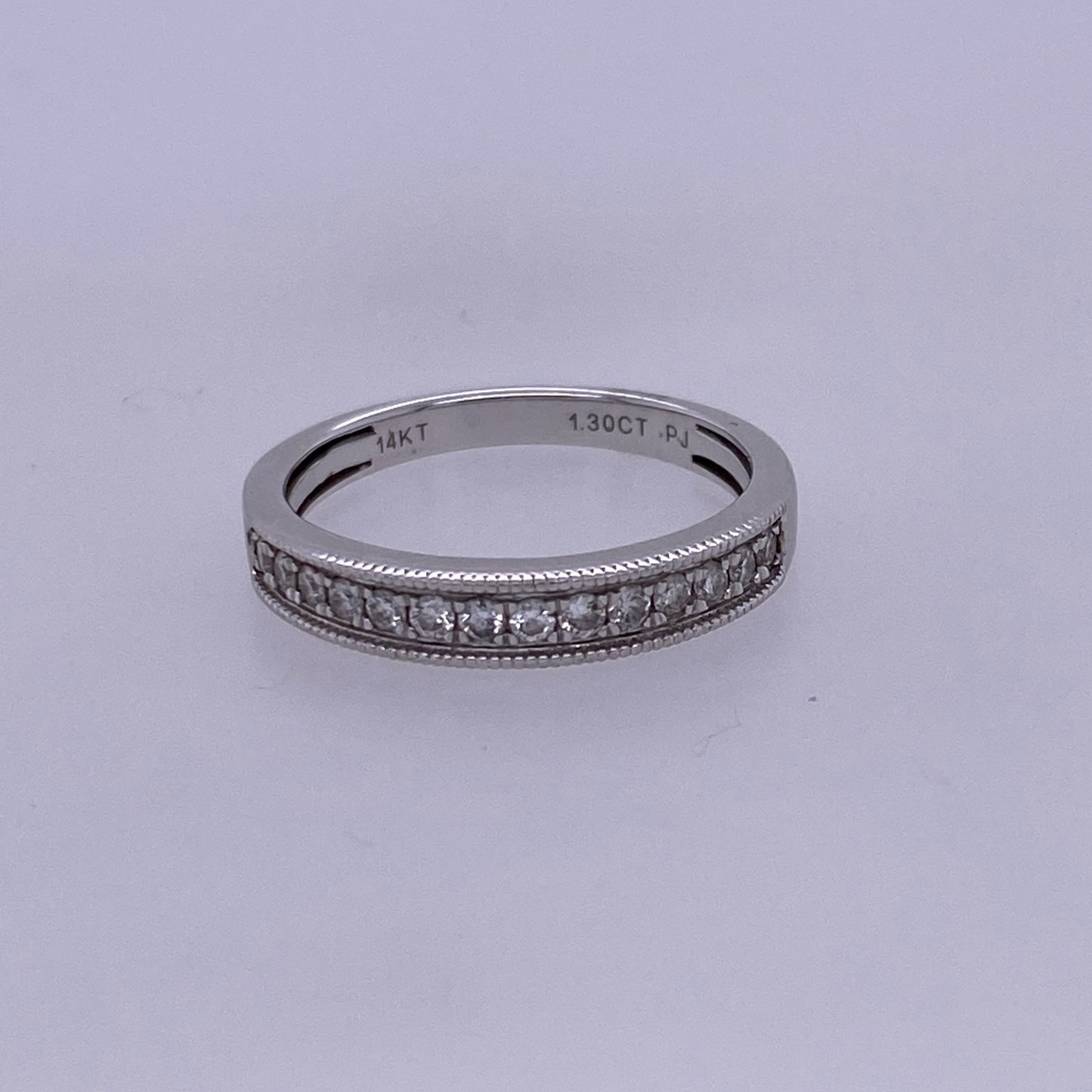 14k White Gold Ladies Diamond Band