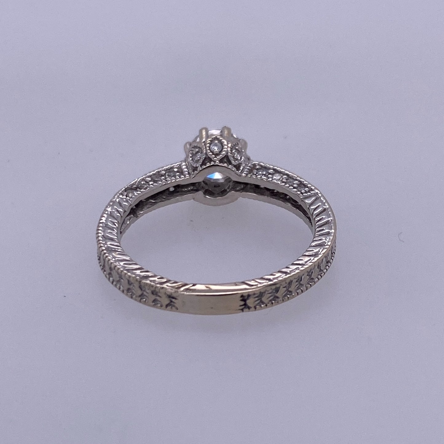 14K White Gold Diamond Custom Engagement Ring