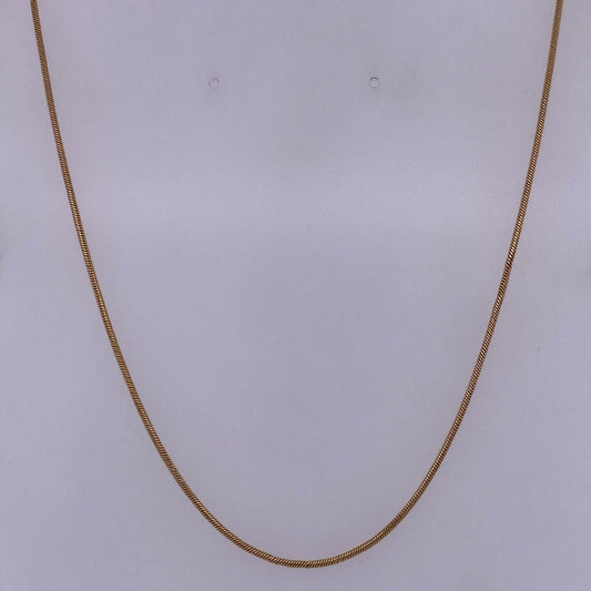 14k Yellow Gold Thin Snake Link Necklace