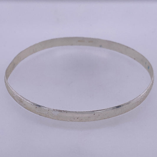 925 Sterling Silver Round Bangle Bracelet