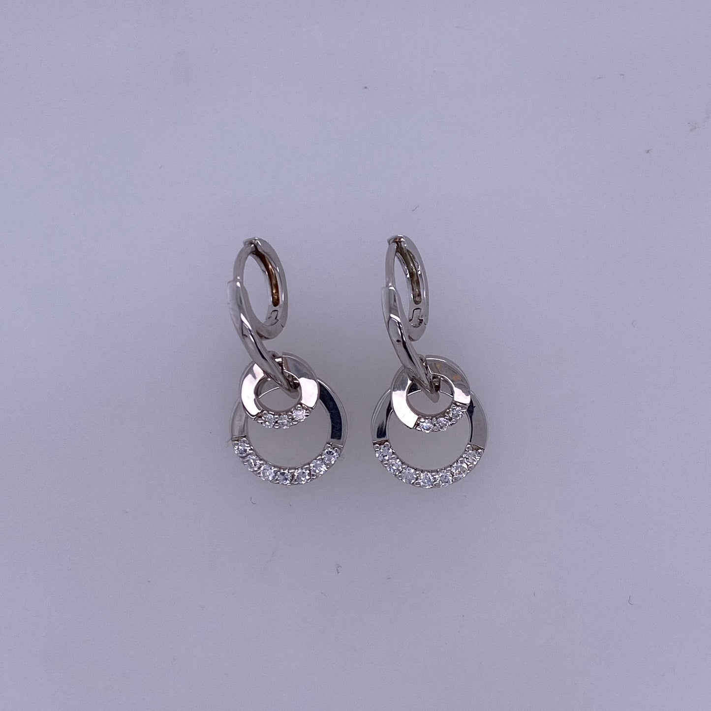 925 Sterling Silver Dangle Earrings With CZ Stones