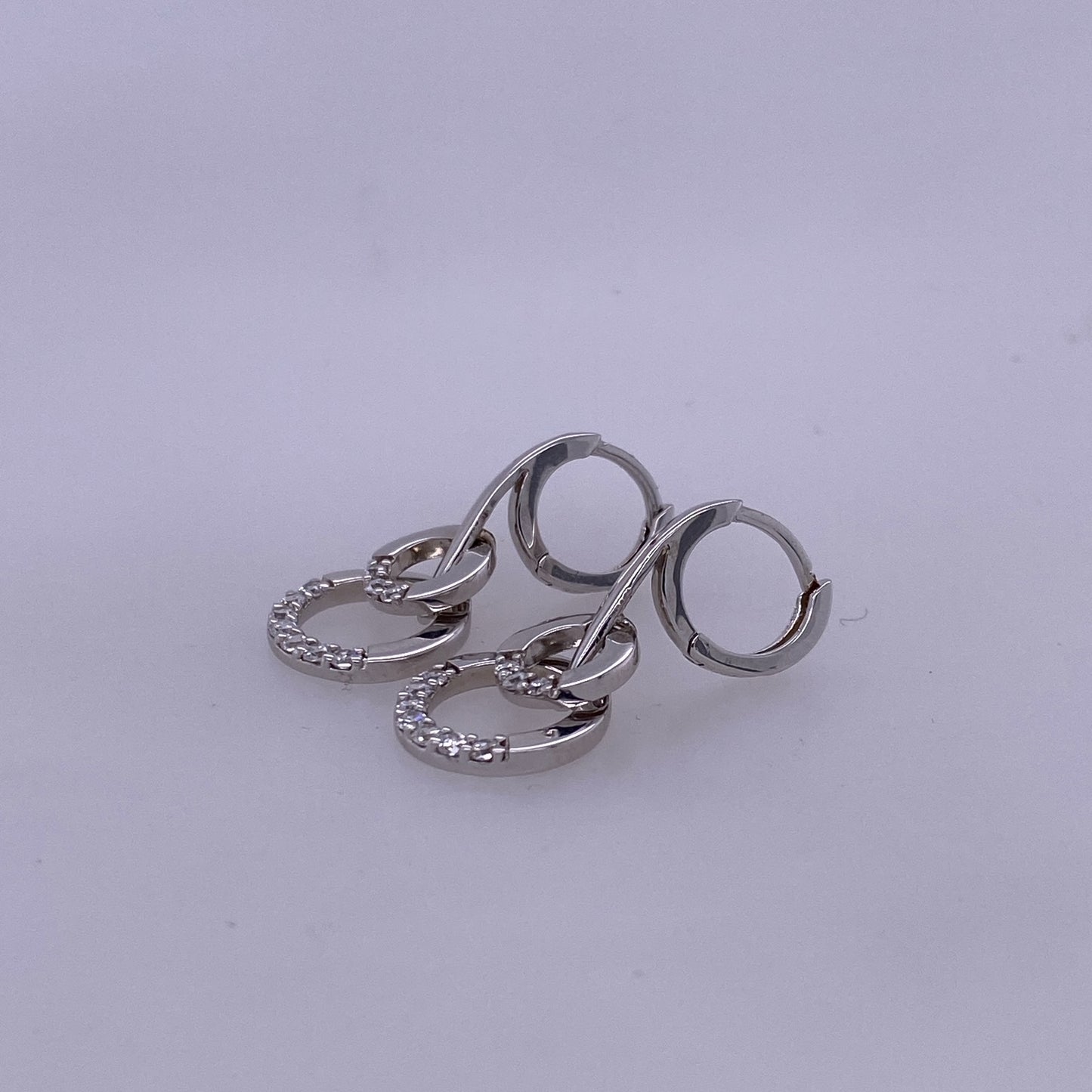 925 Sterling Silver Dangle Earrings With CZ Stones