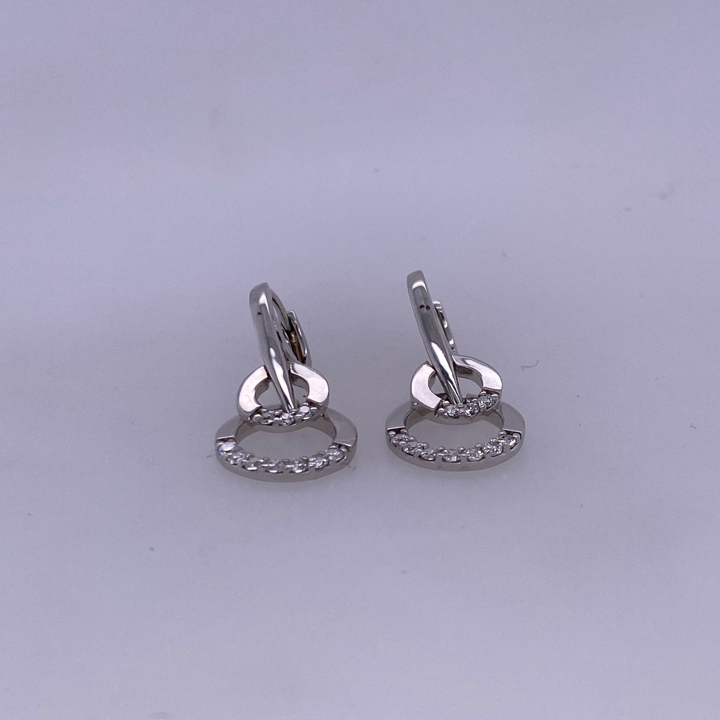 925 Sterling Silver Dangle Earrings With CZ Stones