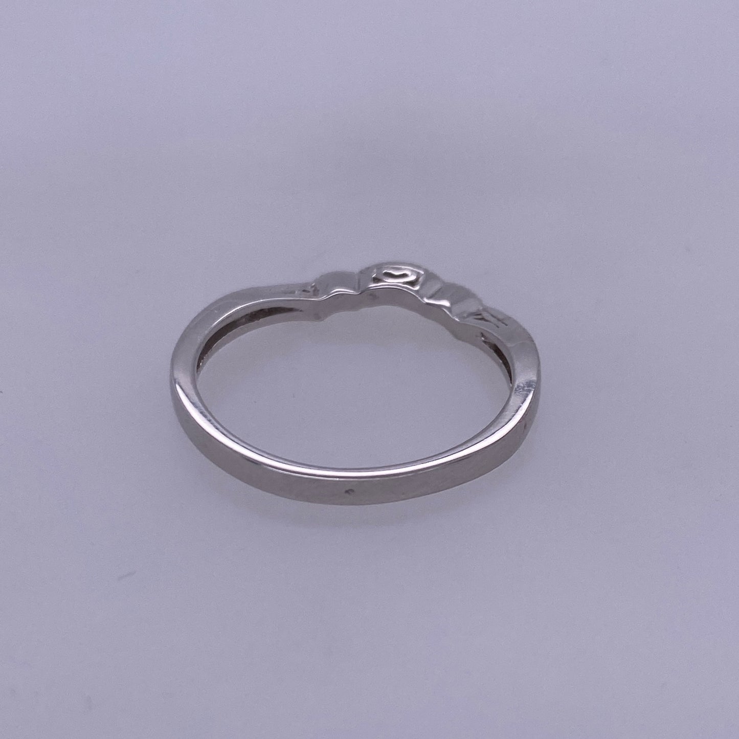 925 Sterling Silver Engagement Band With CZ Stones