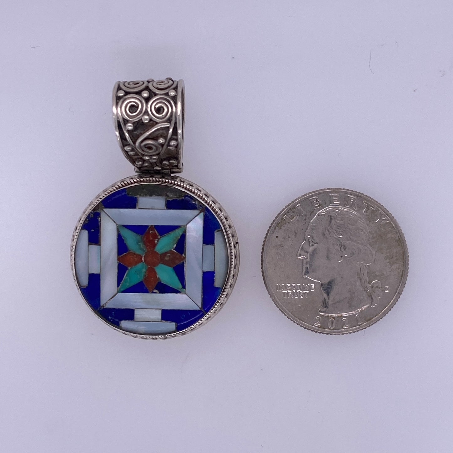 925 Sterling Silver Peruvian Chakana Pendant