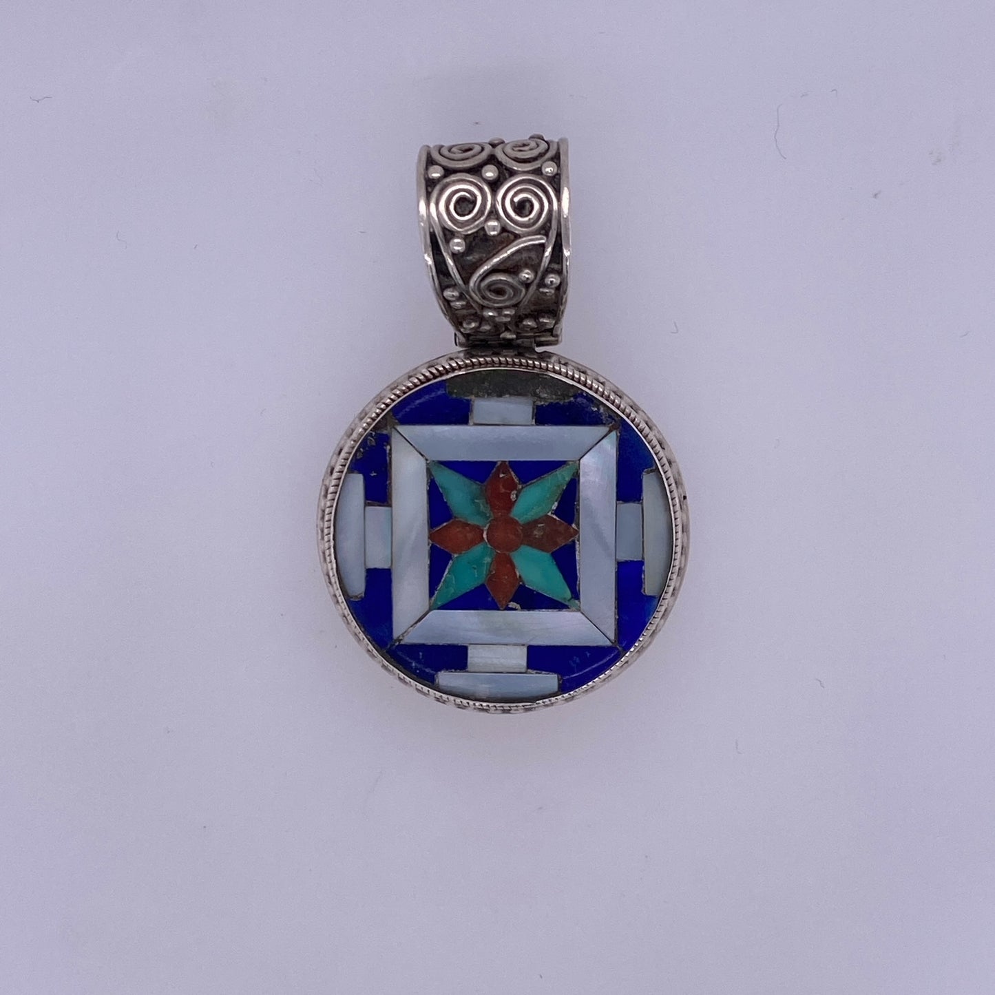 925 Sterling Silver Peruvian Chakana Pendant