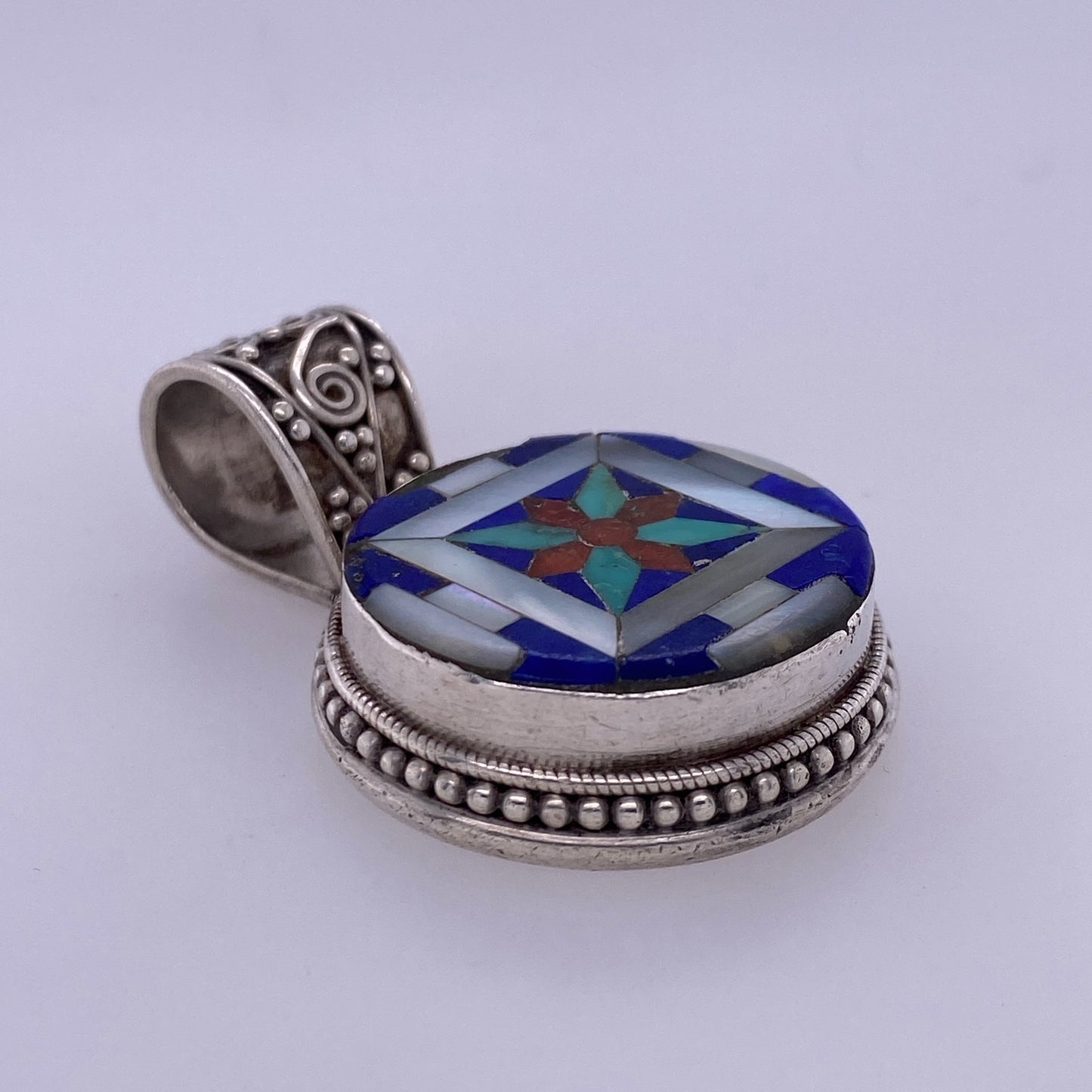 925 Sterling Silver Peruvian Chakana Pendant