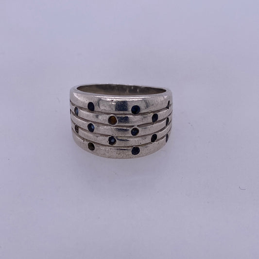925 Sterling Silver Ring With Colored Stones