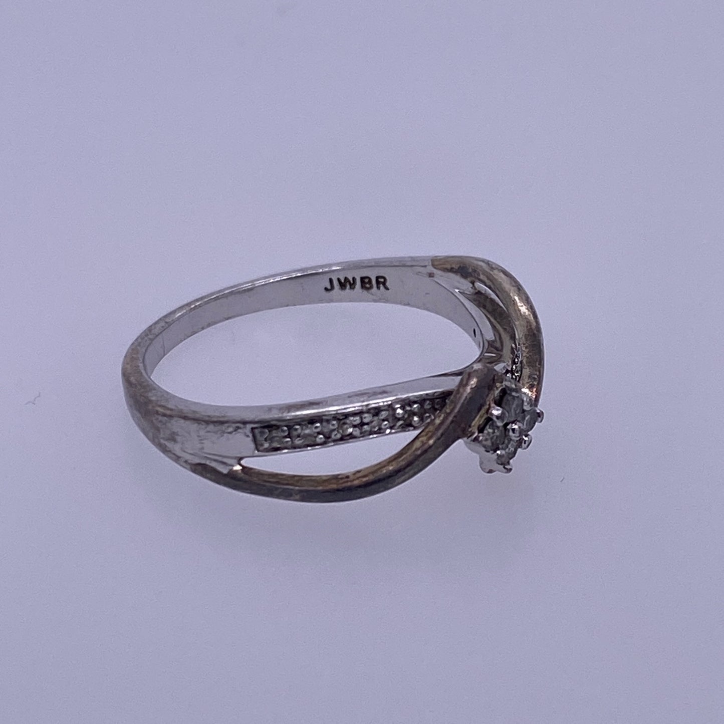 925 Silver Ladies Twisted Promise Ring