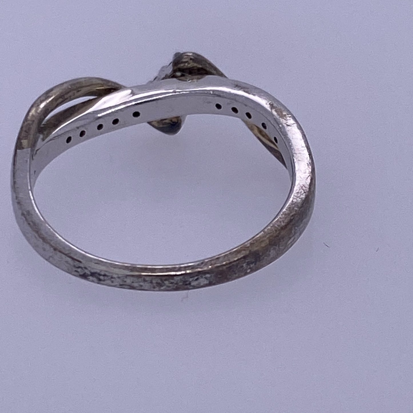 925 Silver Ladies Twisted Promise Ring