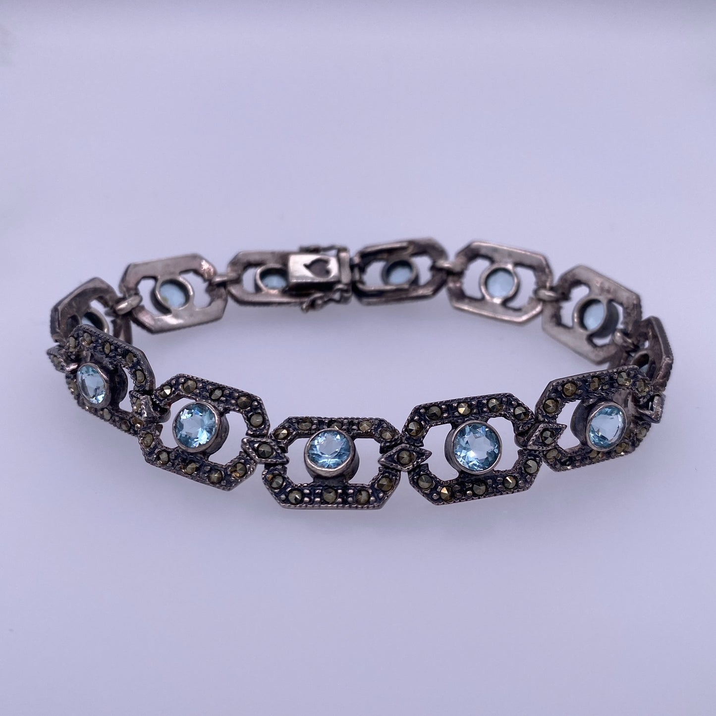 925 Silver Vintage Art Deco Design Bracelet