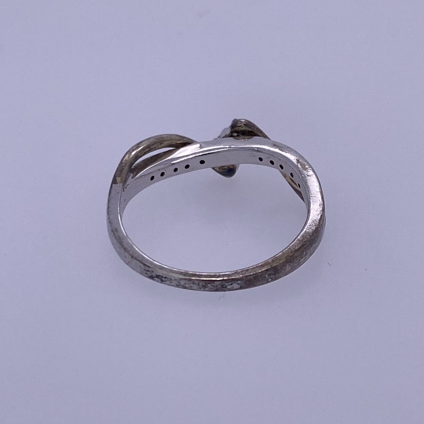 925 Silver Ladies Twisted Promise Ring