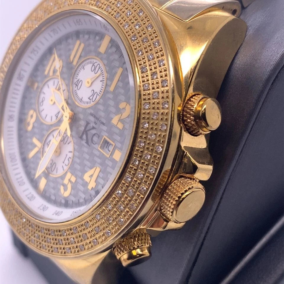 Techno Com Gold Plated Chornograpgh Men's Wrist Watch