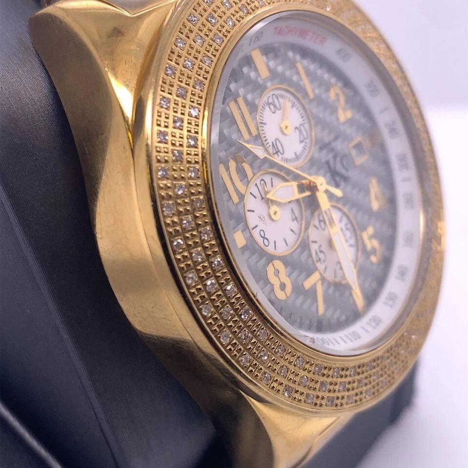 Techno Com Gold Plated Chornograpgh Men's Wrist Watch