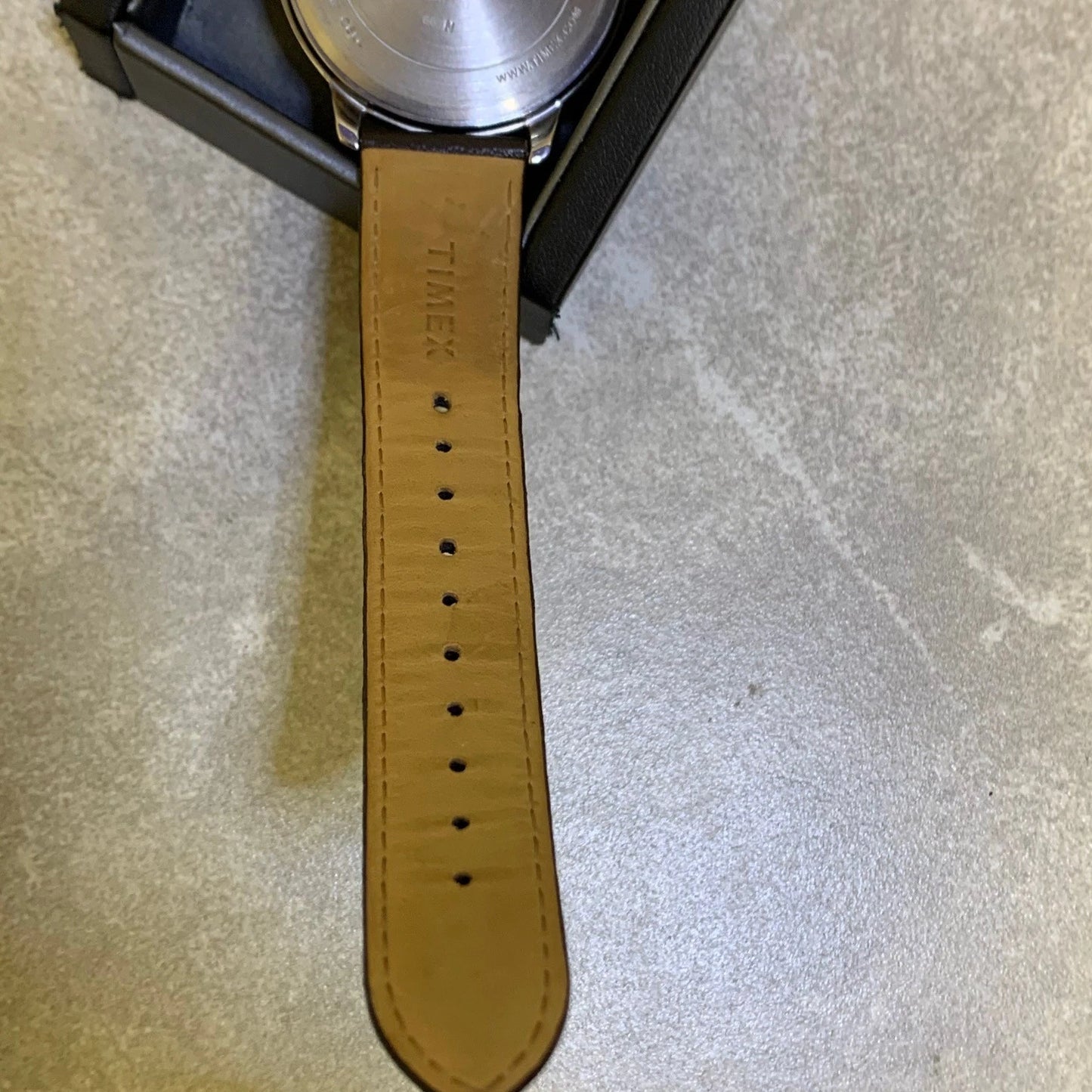 Timex TW2R85400 Metropolitan Brown Leather Mens Watch Blue Dial 43MM